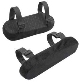 EOWVISN 2 Pieces Black Armrest Pads, Seat Armrest Protectors, Seat Accessories, Soft Seat Armrest Pads, Seat Armrest Support Pads