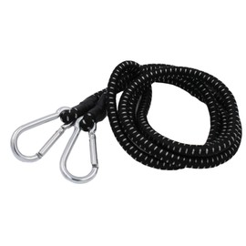 Wideskall 70" Heavy Duty Bungee Cord Black with 3" inch Carabiners Hooks (Pack of 1)