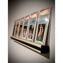 Robeck Custom Displays PSA Graded Card Floating Wall Display 24” Length (Fits Up To 7 Cards)