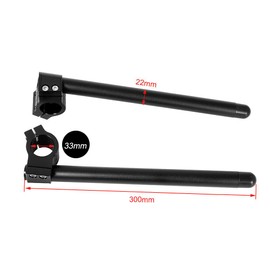 HIYOYO Motorcycle Clip-On 7/8'' Handlebars 33MM Fork Tube Handle Bar Universal for Cafe Racer Motorcycle Street Sport Bike