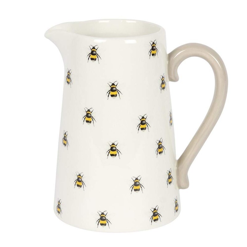 ZALE YARDLEY Flower Vase, Pitcher Vase, Ceramic Bee Flower Jug