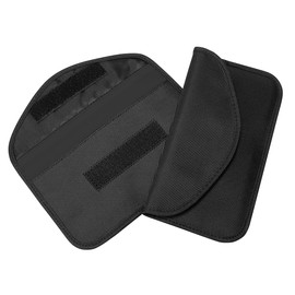 JNNJ Pack of 2 Car Key Signal Blocker Bag, RFID Car Key Protection, Remote Key Shielding Key Bag, Car Signal Blocking Key Protection (Black)