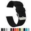 BARTON WATCH BANDS Soft Silicone Quick Release Watch Band Straps,