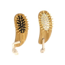 Ipetboom 2Pcs Wooden Hair Comb Static Brushes for Curly Hair Gentle Scalp Massage Portable for Hair Care and Grooming