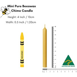 22pc Pure Beeswax Spell Chime Candles Candles, 4" Tall Pure Beeswax Unscented Mini Taper Candle for Witchcraft, Wiccan Altar, Magic Tools, Rituals, Prayer, Meditation, Shabbat