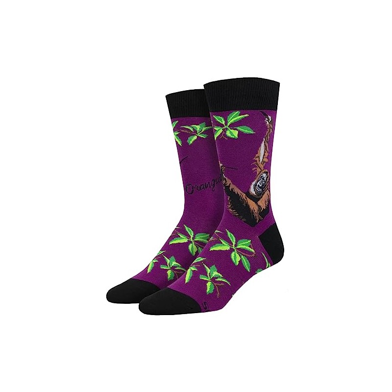 Socksmith Men's Crew Socks Endangered Species Orangutan