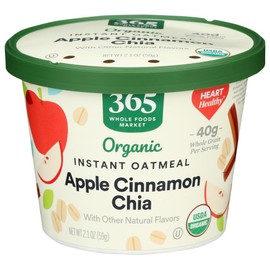 365 by Whole Foods Market, Organic Instant Oatmeal, Apple Cinnamon Chia, 2.1 Ounce