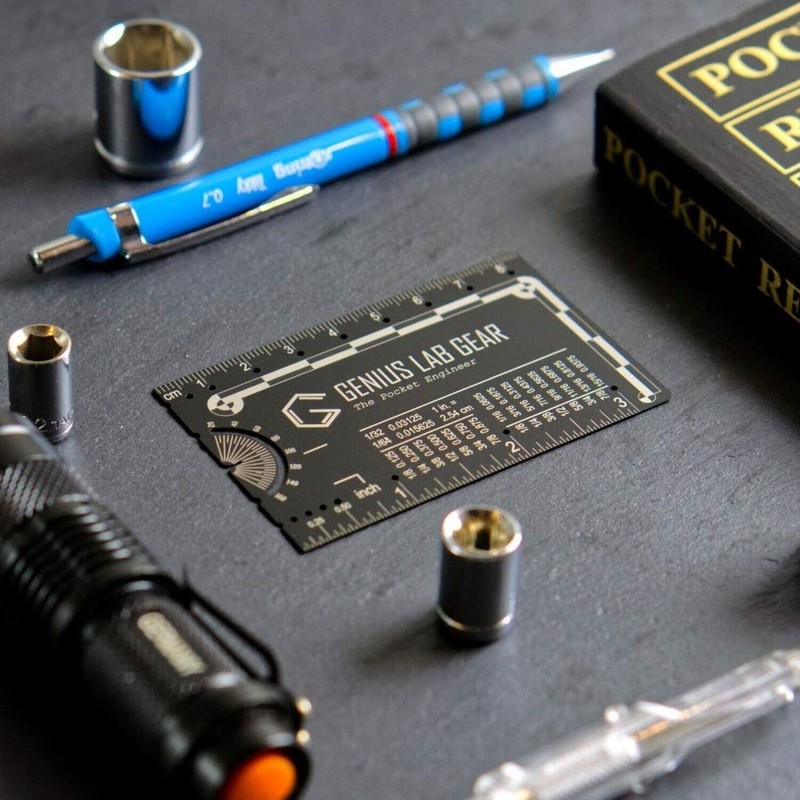 Genius Lab Gear The Pocket Engineer - Wallet Engineering Ruler