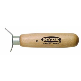 Hyde Tools 60120 Square Point Knife with 4-Inch/16-Gauge Safety Wood Handle