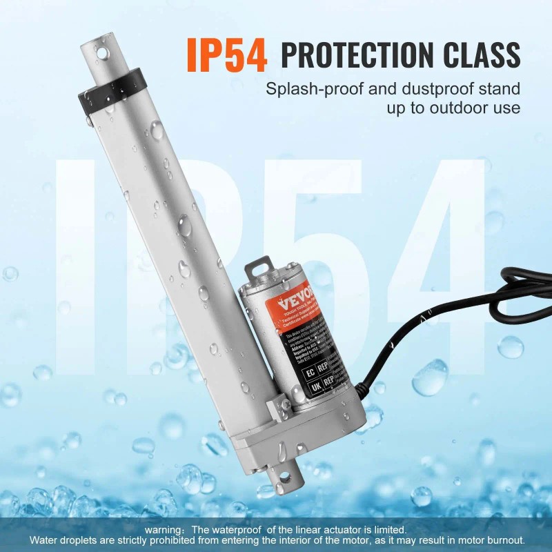 12V Linear Actuator with 6 Inch High Speed 0.55/s 220lbs/1000N