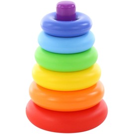 Polesie Polesie59260 Stackable Ring Pyramid, 7 Pcs-Toddler Toys, Multi Colour