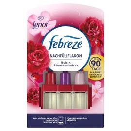 Febreze 3Volution Air Freshener Starter Set with Clever Programming Ruby Flower Magic 20 ml, 3 Alternating Fragrances Fight Odours