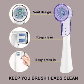ASYH 8 Pcs Toothbrush Heads Dustproof Cover - Compatible with Oral B iO Series Pro 1000, 1500, 5000, 7500 Electric Toothbrush Head, Travel Toothbrush Cap (Yellow)