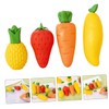 CORHAD 8pcs Adorable Cartoon Erasers Cute Fruit Shaped for Boys