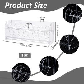 SUPERFINDINGS Acylic Label Dispenser Adjustable Sticker Roll Holder with 8 Disks Clear Label Roll Holder Tape Dispenser Acrylic Sticker Dispenser Roll Holder for Sticker Label