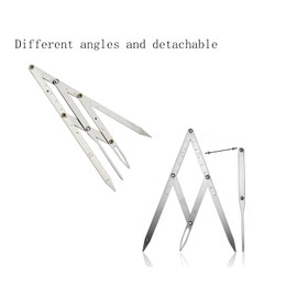 Eterspr Eyebrow Ruler, Silver Cut, Stainless Steel Eyebrow Measuring Ruler, Flexible and Removable Accessory Tool for Trimming the Eyebrows (Silver)