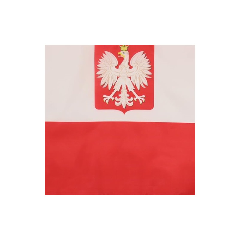Poland with eagle Flag 18'' x 12'' cords - Polish