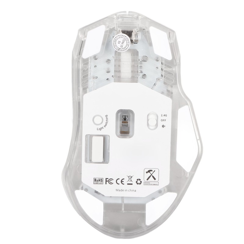 Gaming Mouse 2.4G Wireless Bluetooth Wired USB Transparent 3 Mode