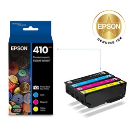 EPSON 410 Claria Premium Ink Standard Capacity Photo Black & Color Combo Pack (T410520-S) Works with Expression Premium XP-530, XP-630, XP-640, XP-7100, XP-830
