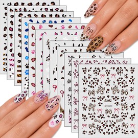 Leopard Nail Stickers, Animal Print Self-Adhesive Nail Decals