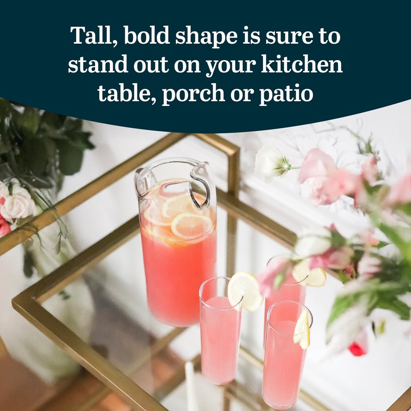 Libbey Modern Bar Highball Glasses Set of 6 and Pitcher,