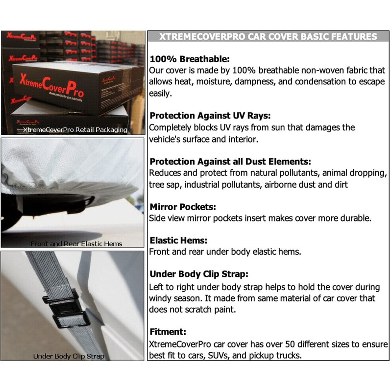 Car Cover fits 2019-2025 Toyota Tacoma Double Cab 6ft Bed