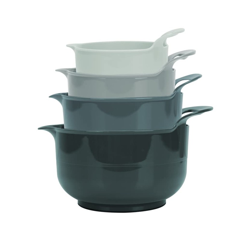 BoxedHome 4 Pack Nesting Mixing Bowl with Pour Spout and