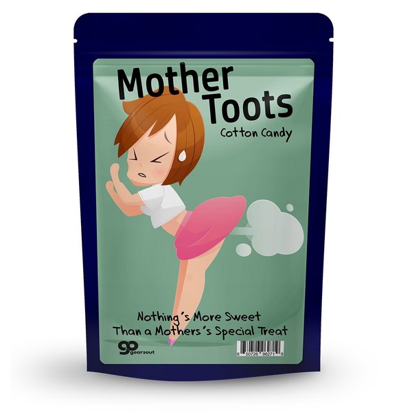 Mother’s Toots Cotton Candy - Fun Cotton Candy - Gag Gifts Funny Mother’s Day Gag Gift - Pink Cotton Candy Gifts for Mom