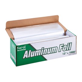 Karat FW-AFR200 12"x 1000' Standard Aluminum Foil Roll, for Kitchen Roast, Baking, BBQ, Outdoor Camping, Cooking - 1 roll