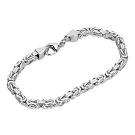 NKlaus bracelet 925 sterling silver 21cm king chain 4 times diamond men bracelet 12443