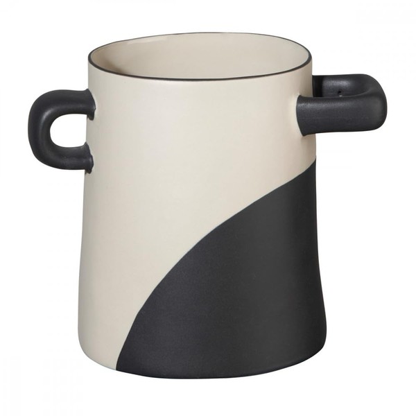 ASA Selection Vase Black Spotted Rayu L 13.5 cm W