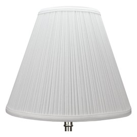 FenchelShades.com Lampshade 6" Top Diameter x 13" Bottom Diameter x 11" Slant Height with Washer (Spider) Attachment for Lamps with a Harp (Pleated White)