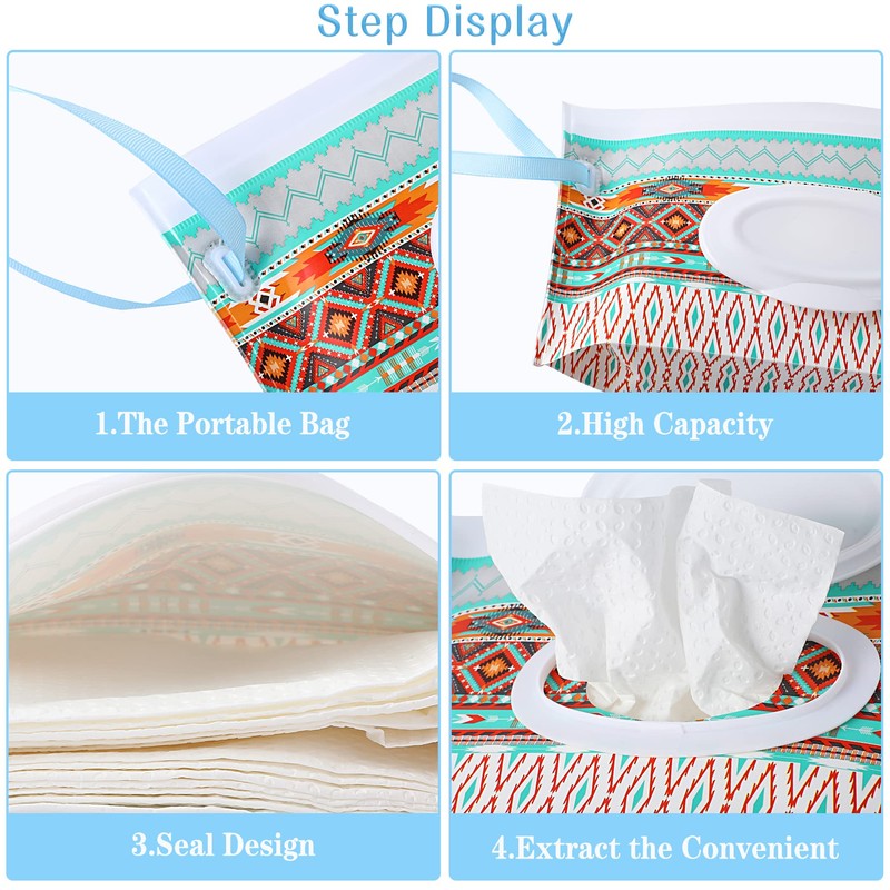 FEBSNOW 4 Pack Baby Refillable Baby Wet Wipe Dispenser, Reusable