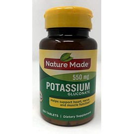 Nature Made Potassium Gluconate 550mg, 100 Count Pack of 2