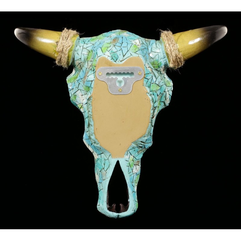 Figures Shop GmbH Wall Relief – Turquoise Cow Head with