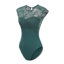 Lanbodance Women Short Sleeve Ballet Leotards for Adult Dance Bodysuit