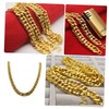 2pcs Imitation Gold Necklace Costume Gold Chain Faux Gold Chain