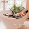 Hanobe Bathtub Tray Bath Caddy: Wood Tub Trays Table Extra