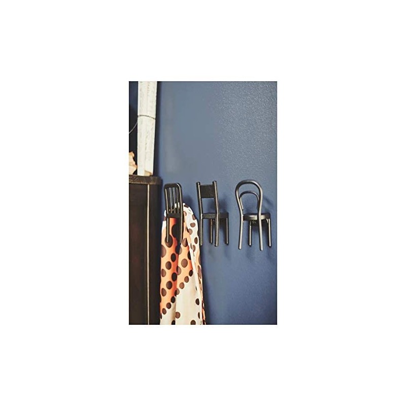 Ikea Fjantig Plastic Hook, Black, Pack of 3, Height 12