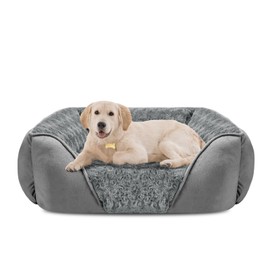 INVENHO Large Dog Bed Rectangle Washable Orthopedic Soft Calming Sleeping Durable Pet Cuddler with Anti-Slip Bottom