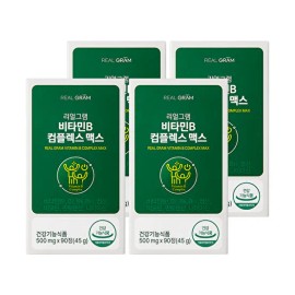 Realgram [Realgram] [Realgram] Vitamin B Complex Max 500mg x 90 tablets, 4 boxes (12 months supply), 4 bottles (12 months supply) / [리얼그램][리얼그램] 비타민B 컴플렉스 맥스 500mg x 90정 4박스(12개월분) 4병(12개월분)