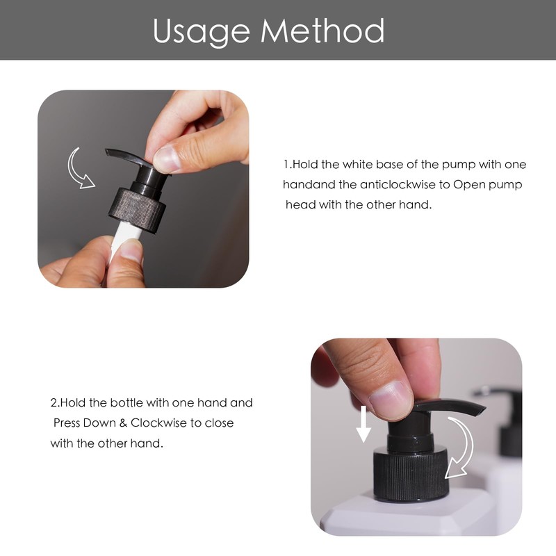 QlyYea Pump Bottle 500 ml, Pack of 8 Soap Dispensers