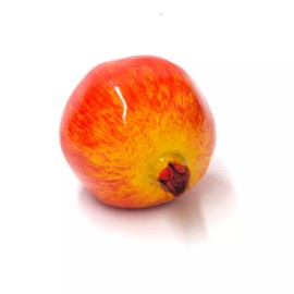Unbranded Artificial Pomegranate Bright Medium - Plastic Decorative Fruit Red Yellow Shiny