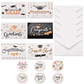 Graduation Cards College High School Graduation Gifts for Women Men Friends 6PCS Graduate Students Congratulations Grad Card with Envelopes