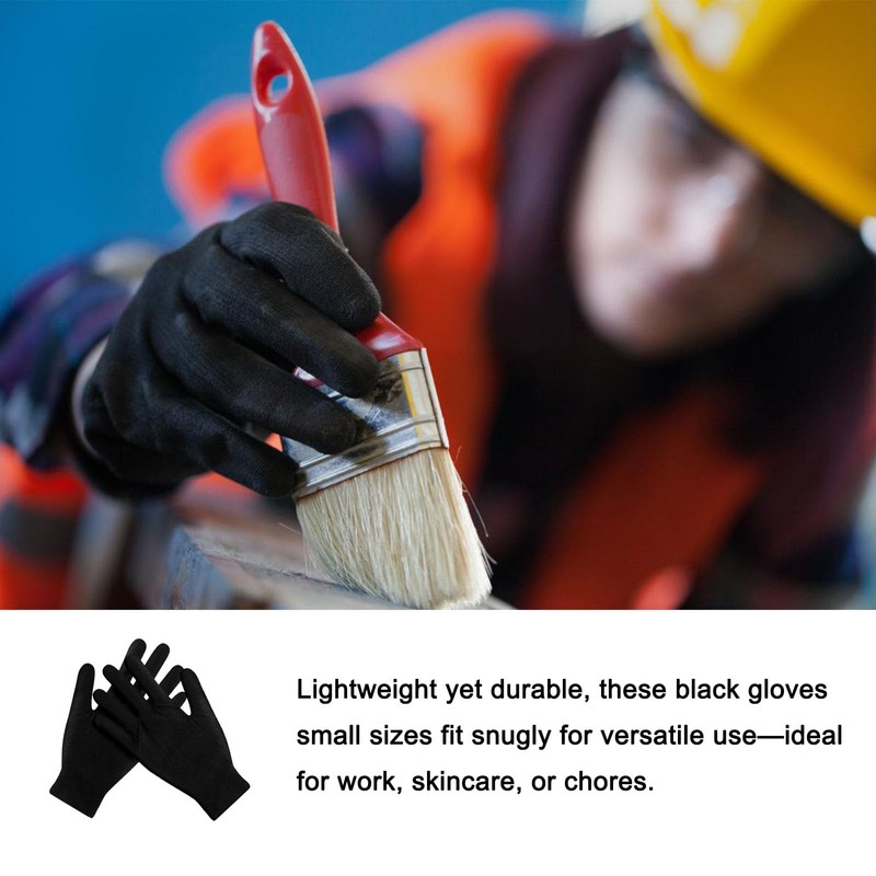 28PCS Black Cotton Gloves for Eczema Dry Hands Moisturising Gloves