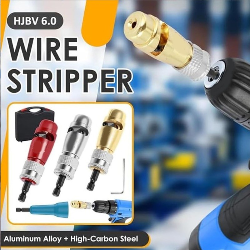 Wire Stripping and Twisting Tool Aluminum Portable Drill Wire Stripper