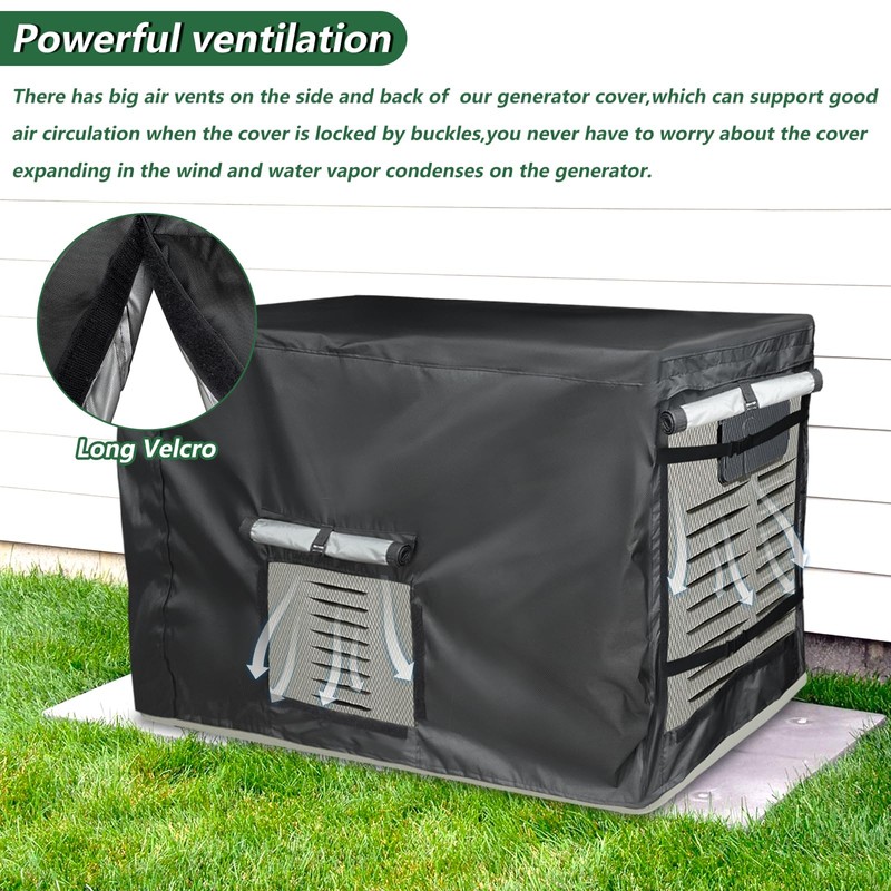 Generator Cover,Heavy Duty 600D Waterproof Generator Cover for 7043 22kW