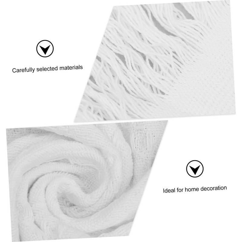 CIYODO Thicken 3D Pattern Table Cover White Decorative Tablecloth for