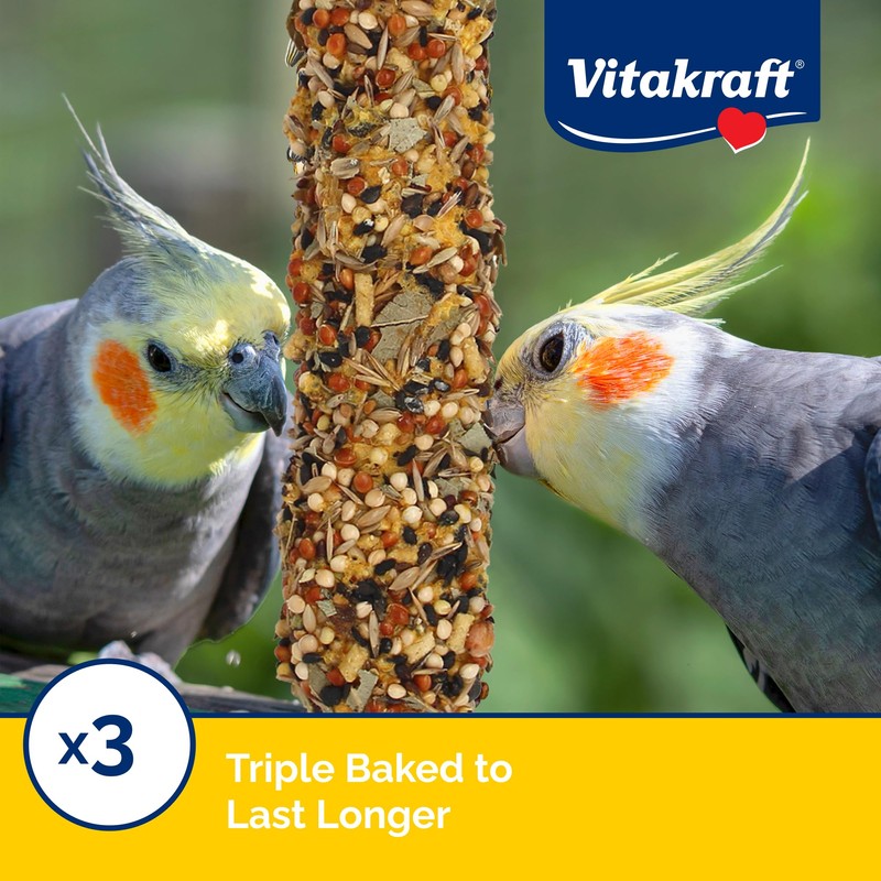 Vitakraft Crunch Sticks Golden Honey Flavor Bird Treat for Cockatiels