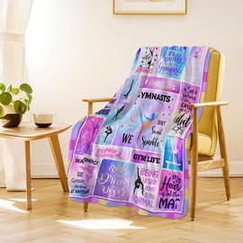 Gymnastics Gifts for Girls Women Kid, Gifts for Gymnastic Lover, Gymnast Gymnastic Girls Gifts, Girls Gymnastic Blanket Gifts, Gymnastic Coach Gifts, Gymnastics Birthday Gifts Blanket 60"x50"